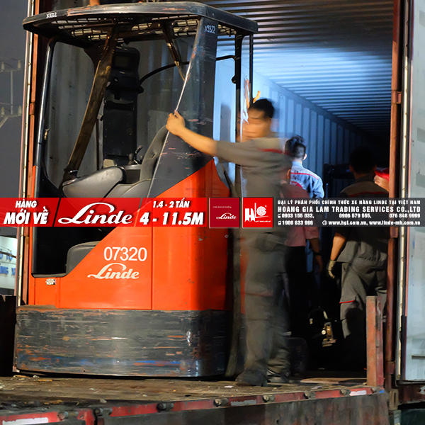 Hàng mới về 8.2019: 5 container xe nâng Linde (Đức), tải trọng nâng 1.4 tấn – 2 tấn