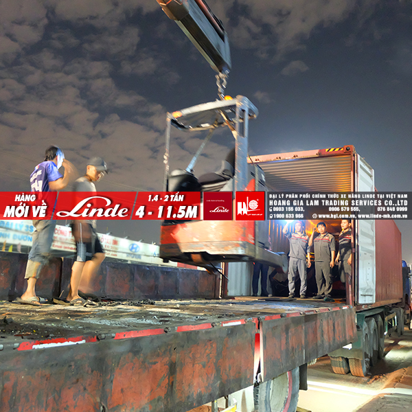 Hàng mới về 8.2019: 5 container xe nâng Linde (Đức), tải trọng nâng 1.4 tấn – 2 tấn