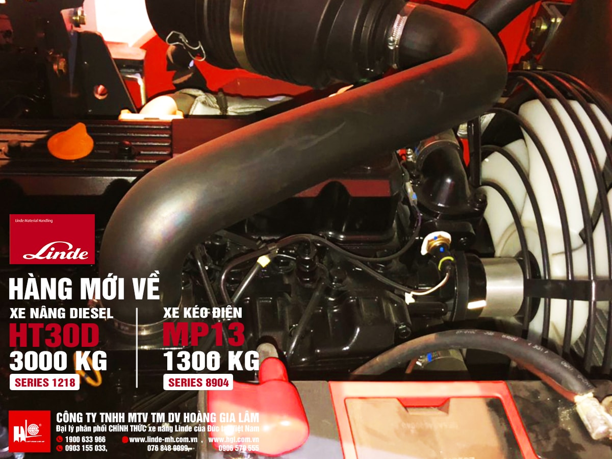 Hàng mới về 1.2020: Xe nâng Linde HT30D, xe kéo Linde MP13 mới 100%